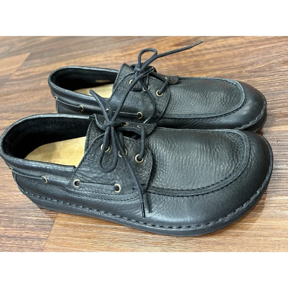 Footprints By Birkenstock Southport Black Leather Shoes Mens 9 Women's 11 NWOT